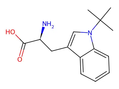 N-tert-butyl-tryptophan structure