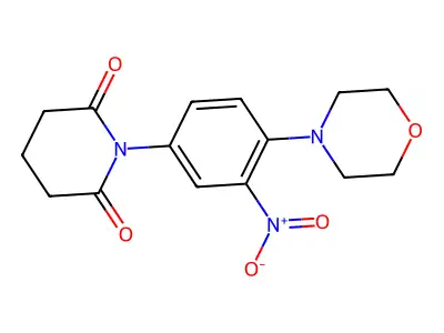 1-(4-Morpholin-4-yl-3-nitrophenyl)piperidine-2,6-dione structure