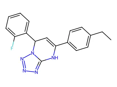 5-(4-Ethylphenyl)-7-(2-fluorophenyl)-4,7-dihydrotetrazolo[1,5-a]pyrimidine structure