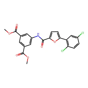 Dimethyl 5-{[5-(2,5-dichlorophenyl)-2-furoyl]amino}isophthalate structure