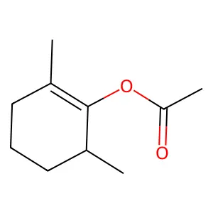 1-Cyclohexen-1-ol, 2,6-dimethyl-, acetate structure