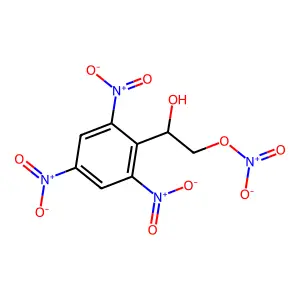 2,4,6-Trinitrophenoxyethyl nitrate structure