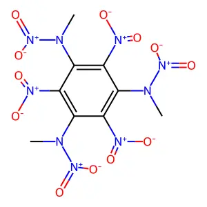 2,4,6-Trinitro-1,3,5-tris(methylnitramino)benzene structure