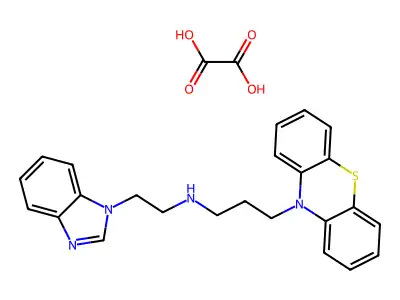 Phenothiazine, 10-(3-((2-(1-benzimidazolyl)ethyl)amino)propyl)-, oxalate structure