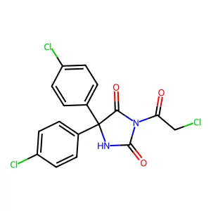 3-(2-Chloroacetyl)-5,5-bis(4-chlorophenyl)imidazolidine-2,4-dione structure