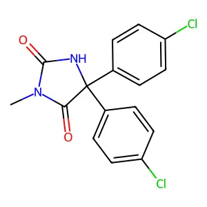 5,5-Bis(4-chlorophenyl)-3-methylimidazolidine-2,4-dione structure