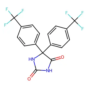 Hydantoin, 5,5-bis(alpha,alpha,alpha-trifluoro-p-tolyl)- structure