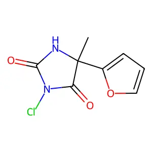 3-Chloro-5-(furan-2-yl)-5-methylimidazolidine-2,4-dione structure