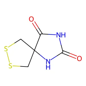 7,8-Dithia-1,3-diaza-spiro(4.4)nonane-2,4-dione structure