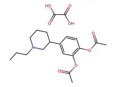 N-Propyl-3-(3',4'diacetoxyphenyl)piperidine oxalate structure