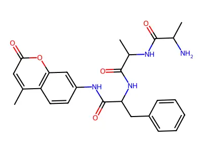 Ala-Ala-Phe-7-amido-4-methylcoumarin structure