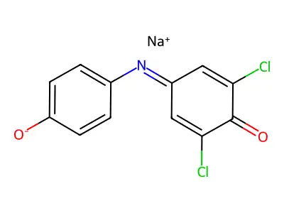 二氯酚靛酚鈉 structure