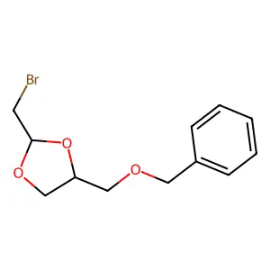 (2s,4r)-4-[(Benzyloxy)methyl]-2-(bromomethyl)-1,3-dioxolane structure