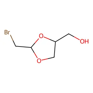 cis-2-(Bromomethyl)-1,3-dioxolane-4-methanol structure