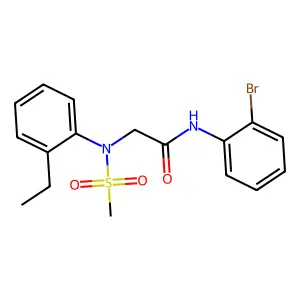 N-(2-Bromophenyl)-2-[(2-ethylphenyl)-methylsulfonyl-amino]acetamide structure