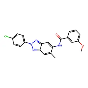 N-[2-(4-chlorophenyl)-6-methylbenzotriazol-5-yl]-3-methoxybenzamide structure