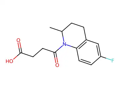 4-(6-fluoro-2-methyl-3,4-dihydroquinolin-1(2H)-yl)-4-oxobutanoic acid structure