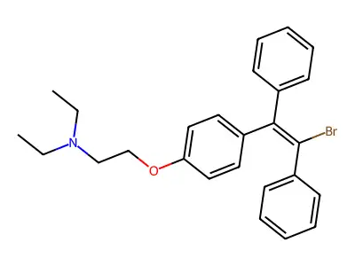 2-(4-(2-Bromo-1,2-diphenylvinyl)phenoxy)triethylamine structure