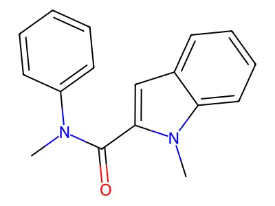N,1-dimethyl-N-phenylindole-2-carboxamide structure