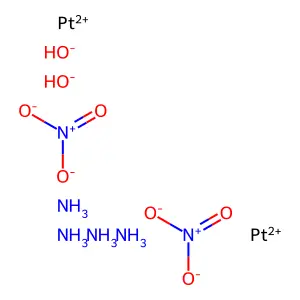 Platinum(2+), hexaamminedi-N-hydroxydi-, dinitrate structure
