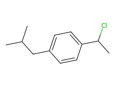 1-(4'-Isobutylphenyl)ethyl chloride structure