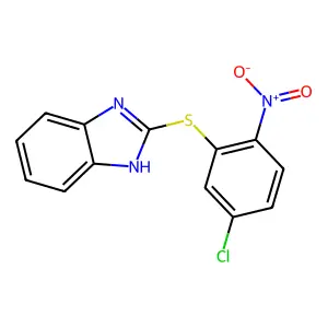 2-(5-chloro-2-nitrophenyl)sulfanyl-1H-benzimidazole structure