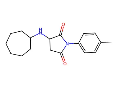3-(Cycloheptylamino)-1-(4-methylphenyl)pyrrolidine-2,5-dione structure