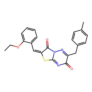 (2Z)-2-(2-ethoxybenzylidene)-6-(4-methylbenzyl)-7H-[1,3]thiazolo[3,2-b][1,2,4]triazine-3,7(2H)-dione structure