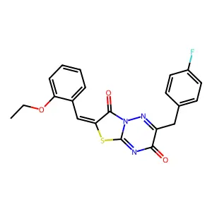 (2Z)-2-(2-ethoxybenzylidene)-6-(4-fluorobenzyl)-7H-[1,3]thiazolo[3,2-b][1,2,4]triazine-3,7(2H)-dione structure