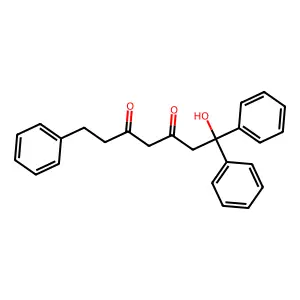 3,5-Heptanedione, 1-hydroxy-1,1,7-triphenyl- structure