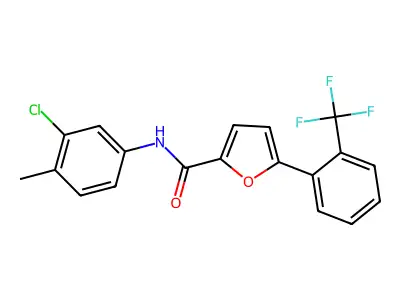 N-(3-Chloro-4-methylphenyl)-5-(2-(trifluoromethyl)phenyl)-2-furamide structure