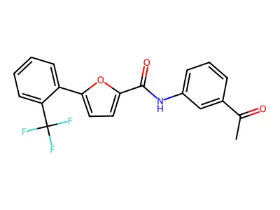N-(3-acetylphenyl)-5-[2-(trifluoromethyl)phenyl]furan-2-carboxamide structure