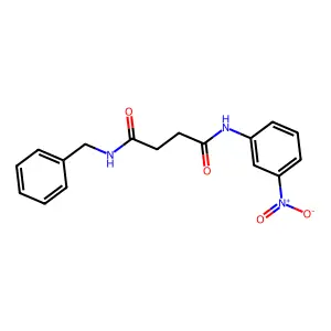N-benzyl-N'-(3-nitrophenyl)butanediamide structure