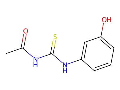 N-[(3-hydroxyphenyl)carbamothioyl]acetamide structure