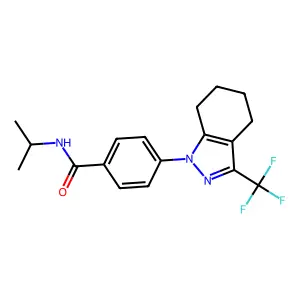 N-Isopropyl-4-(3-trifluoromethyl-4,5,6,7-tetrahydro-indazol-1-yl)-benzamide structure