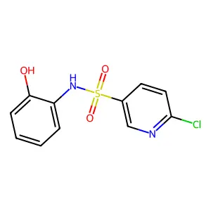 6-chloro-N-(2-hydroxyphenyl)pyridine-3-sulfonamide structure
