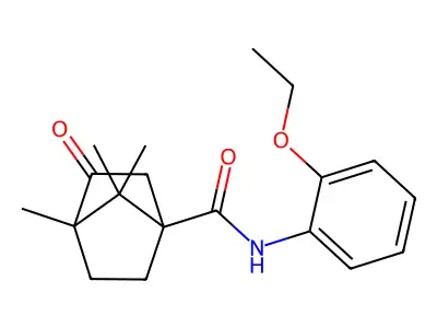 N-(2-ethoxyphenyl)-4,7,7-trimethyl-3-oxobicyclo[2.2.1]heptane-1-carboxamide structure
