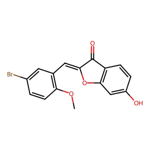 (2E)-2-[(5-bromo-2-methoxyphenyl)methylidene]-6-hydroxy-1-benzofuran-3-one structure