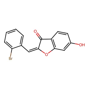 2-[(2-Bromophenyl)methylidene]-6-hydroxy-2,3-dihydro-1-benzofuran-3-one structure