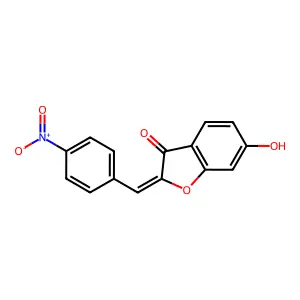6-Hydroxy-2-[(4-nitrophenyl)methylidene]-1-benzofuran-3-one structure