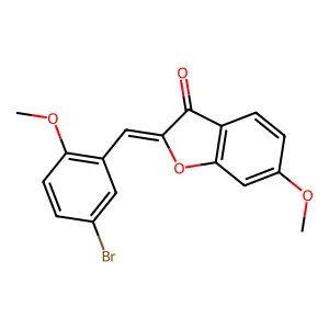 (Z)-2-(5-bromo-2-methoxybenzylidene)-6-methoxybenzofuran-3(2H)-one structure