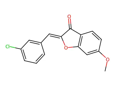2-[(3-Chlorophenyl)methylene]-6-methoxy-3(2H)-benzofuranone structure