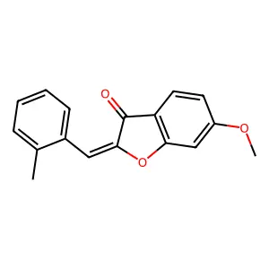 (Z)-6-methoxy-2-(2-methylbenzylidene)benzofuran-3(2H)-one structure