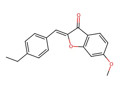 (Z)-2-(4-ethylbenzylidene)-6-methoxybenzofuran-3(2H)-one structure