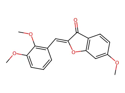 (Z)-2-(2,3-dimethoxybenzylidene)-6-methoxybenzofuran-3(2H)-one structure