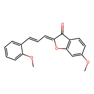 (Z)-6-methoxy-2-((E)-3-(2-methoxyphenyl)allylidene)benzofuran-3(2H)-one structure
