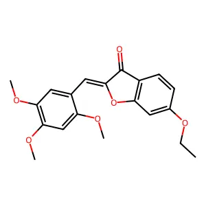 (Z)-6-ethoxy-2-(2,4,5-trimethoxybenzylidene)benzofuran-3(2H)-one structure