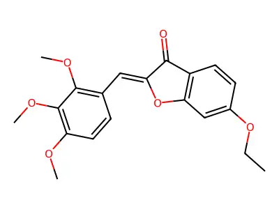 (Z)-6-ethoxy-2-(2,3,4-trimethoxybenzylidene)benzofuran-3(2H)-one structure