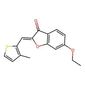 (Z)-6-ethoxy-2-((3-methylthiophen-2-yl)methylene)benzofuran-3(2H)-one structure