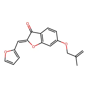 (Z)-2-(furan-2-ylmethylene)-6-((2-methylallyl)oxy)benzofuran-3(2H)-one structure